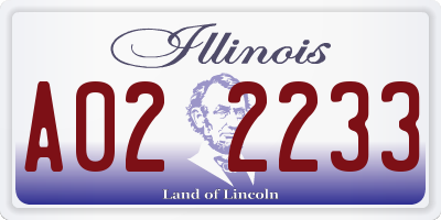 IL license plate A022233