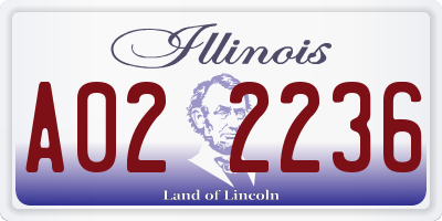 IL license plate A022236