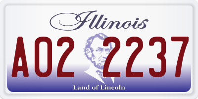 IL license plate A022237