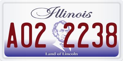 IL license plate A022238