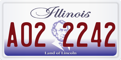 IL license plate A022242