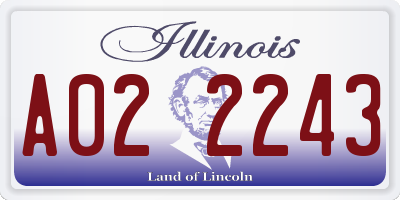 IL license plate A022243