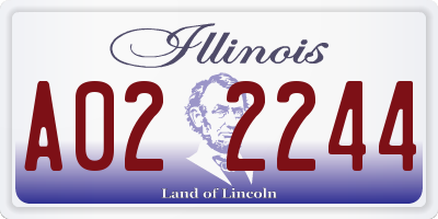 IL license plate A022244