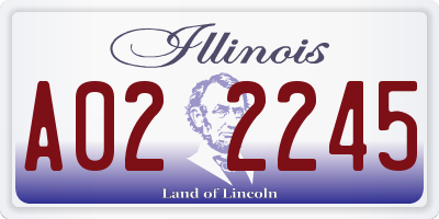 IL license plate A022245