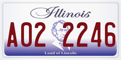 IL license plate A022246