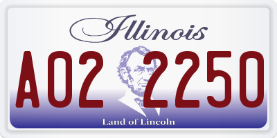 IL license plate A022250