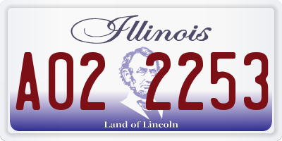 IL license plate A022253