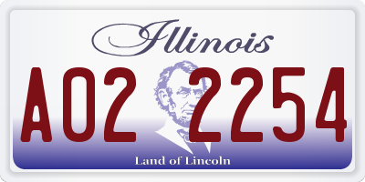 IL license plate A022254