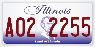 IL license plate A022255