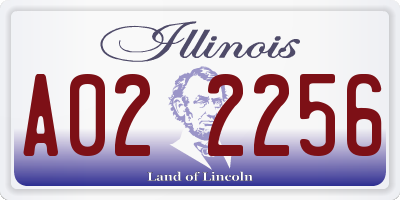 IL license plate A022256