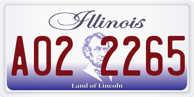 IL license plate A022265