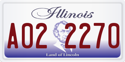 IL license plate A022270