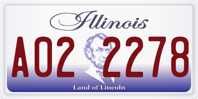 IL license plate A022278