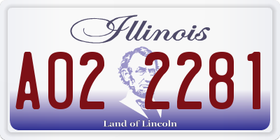 IL license plate A022281