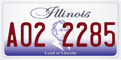 IL license plate A022285