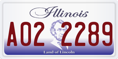IL license plate A022289