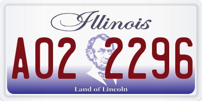 IL license plate A022296