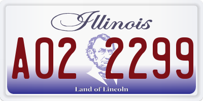 IL license plate A022299