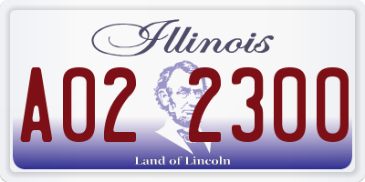 IL license plate A022300
