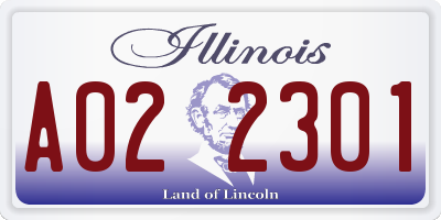IL license plate A022301
