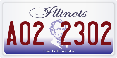 IL license plate A022302