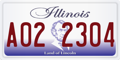 IL license plate A022304