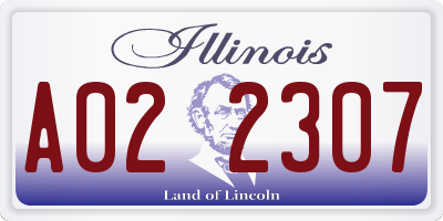 IL license plate A022307