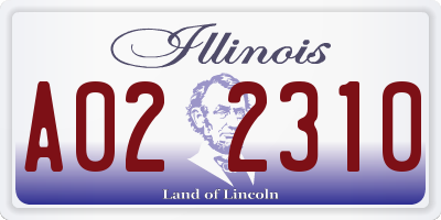 IL license plate A022310