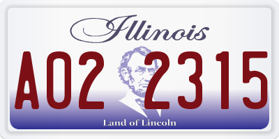 IL license plate A022315