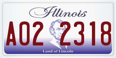 IL license plate A022318