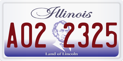IL license plate A022325