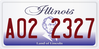 IL license plate A022327