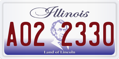 IL license plate A022330