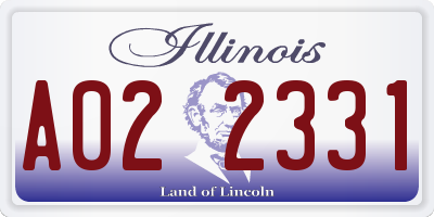 IL license plate A022331