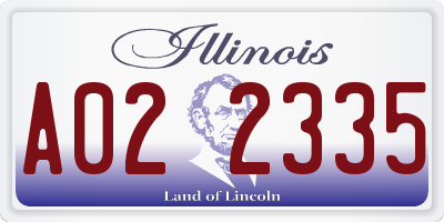 IL license plate A022335