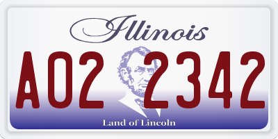 IL license plate A022342