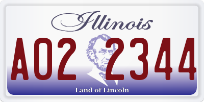 IL license plate A022344
