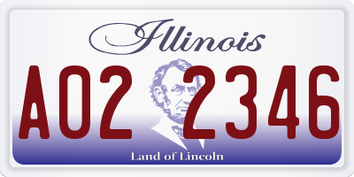 IL license plate A022346