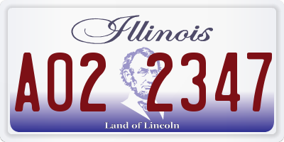IL license plate A022347