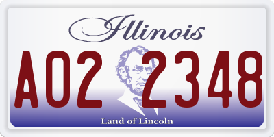 IL license plate A022348