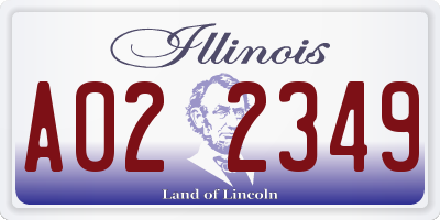 IL license plate A022349
