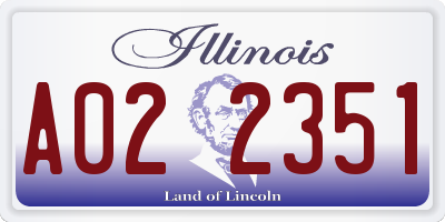 IL license plate A022351
