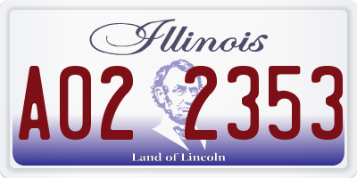 IL license plate A022353