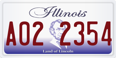 IL license plate A022354