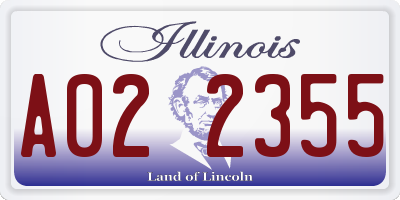 IL license plate A022355