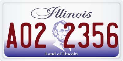 IL license plate A022356