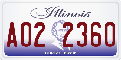IL license plate A022360