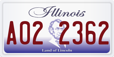 IL license plate A022362