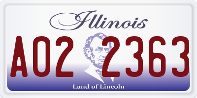 IL license plate A022363