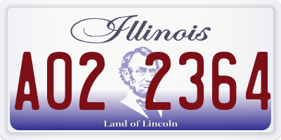 IL license plate A022364